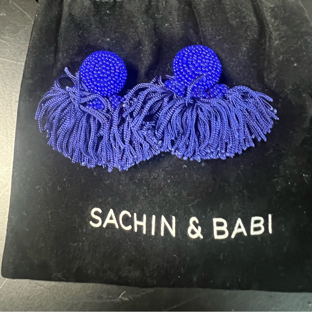 Sashin & Babi purple clip on earrings